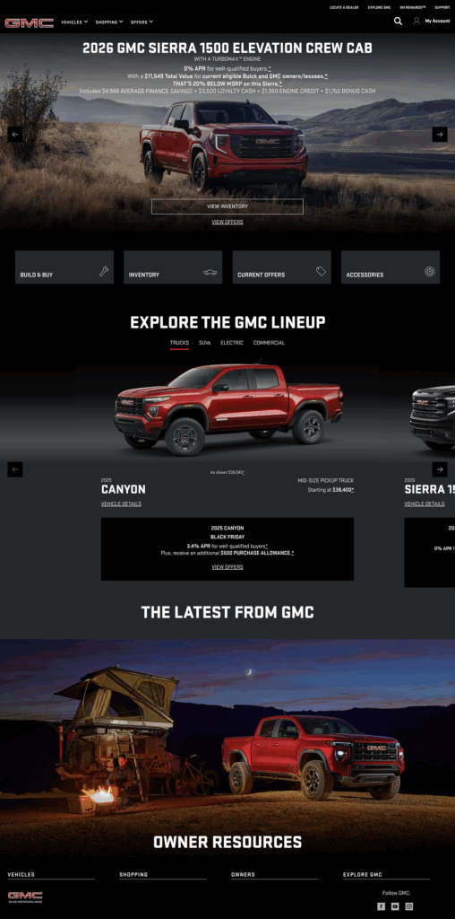 GMC website