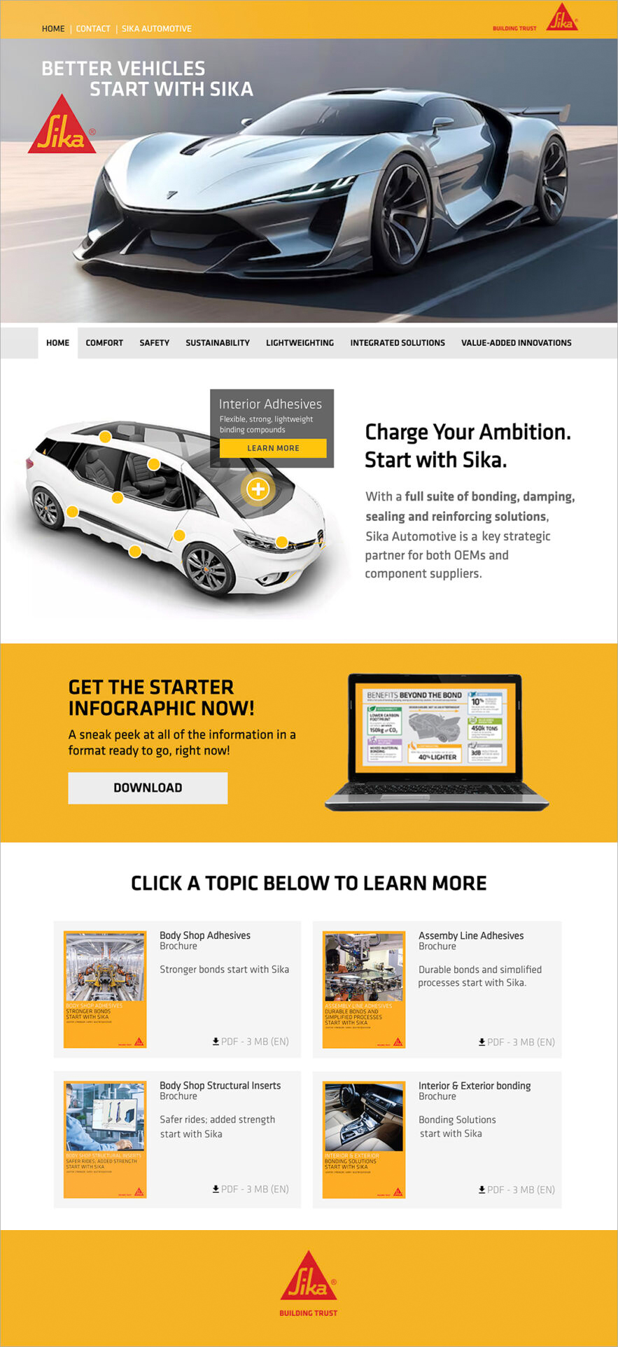 Sika Beyond the Bond Automotive Website - Cropped
